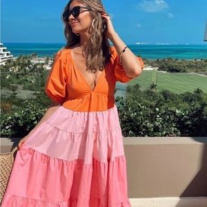 NEW- Never worn multi colored dress